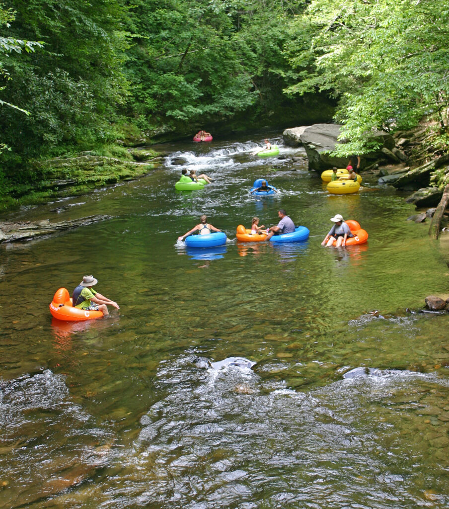 Unique things to do in the mountains: River tubing adventures