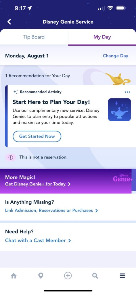 Use My Genie in the MDE app to plan your create a plan